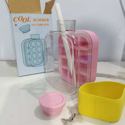 Ice Cube Bottle, 2 in 1 Ice Maker, Ice Kettle, Silicon Ice Tray, Portable Ice Maker, Ice Maker Bottle, Smart Kitchen Gadgets, Summer Essentials, Fast Ice Release, Ebize Hot Selling