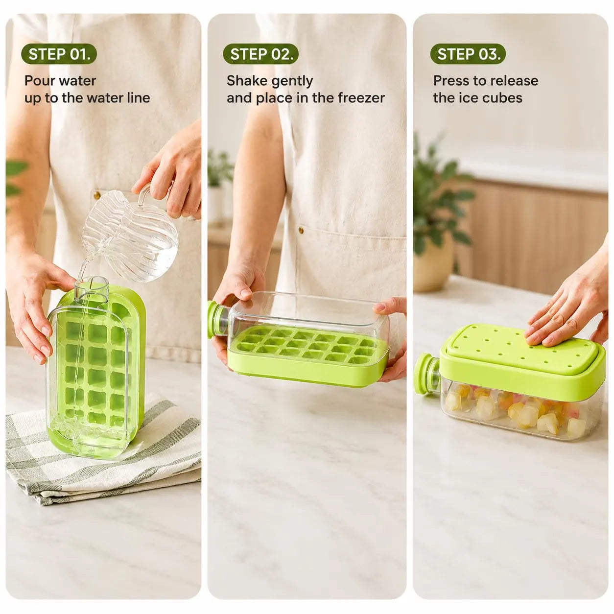 Ice Cube Bottle, 2 in 1 Ice Maker, Ice Kettle, Silicon Ice Tray, Portable Ice Maker, Ice Maker Bottle, Smart Kitchen Gadgets, Summer Essentials, Fast Ice Release, Ebize Hot Selling