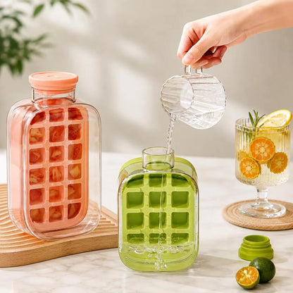 Ice Cube Bottle, 2 in 1 Ice Maker, Ice Kettle, Silicon Ice Tray, Portable Ice Maker, Ice Maker Bottle, Smart Kitchen Gadgets, Summer Essentials, Fast Ice Release, Ebize Hot Selling