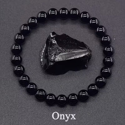 Black Glass Bead Bracelet Great for Couples, Suitable for Everyday Use | Adorable Bracelet