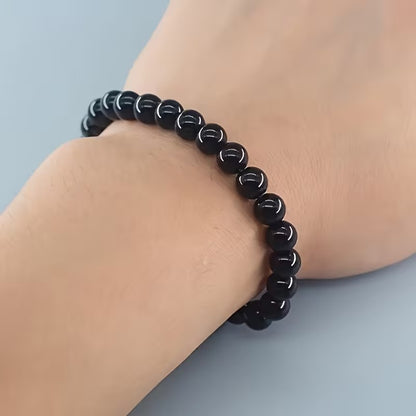 Black Glass Bead Bracelet Great for Couples, Suitable for Everyday Use | Adorable Bracelet