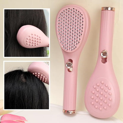 Ebize Self-Cleaning Retractable Hair Brush – One-Push Hair Removal Massage Comb for All Hair Types