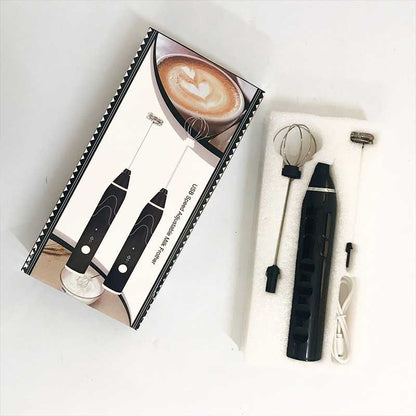 Premium Electric Coffee Beater & Egg Whisk - USB Rechargeable 2-in-1 Milk Frother for Ebize™