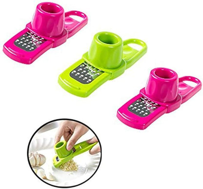 Premium 2-in-1 Garlic & Ginger Grinder with Safety Protector – Multi-Functional Vegetable Mini Grater & Garlic Peeler Tool
