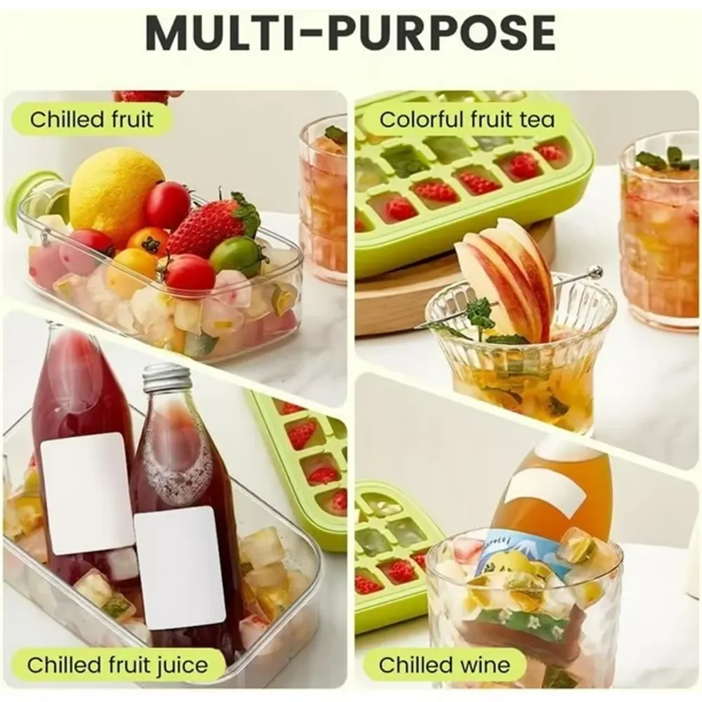 Ice Cube Bottle, 2 in 1 Ice Maker, Ice Kettle, Silicon Ice Tray, Portable Ice Maker, Ice Maker Bottle, Smart Kitchen Gadgets, Summer Essentials, Fast Ice Release, Ebize Hot Selling