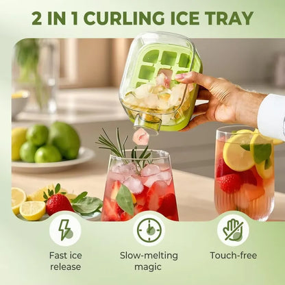 Ice Cube Bottle, 2 in 1 Ice Maker, Ice Kettle, Silicon Ice Tray, Portable Ice Maker, Ice Maker Bottle, Smart Kitchen Gadgets, Summer Essentials, Fast Ice Release, Ebize Hot Selling